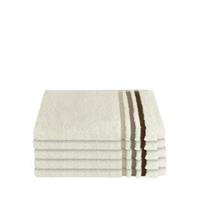 Schiesser Frottier-Set Skyline Color, 5x Gästehandtuch creme Gr. 30 x 50