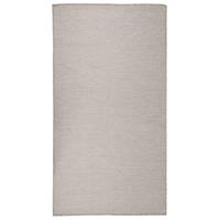 vidaXL Buitenkleed platgeweven 80x150 cm taupe