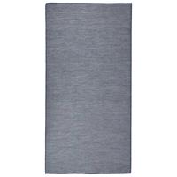 vidaXL Buitenkleed platgeweven 100x200 cm blauw