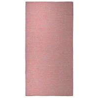vidaXL Buitenkleed platgeweven 100x200 cm rood