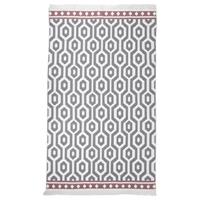 vidaXL Teppich Grau 120x180 cm Baumwolle 