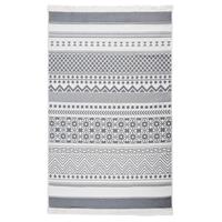 vidaXL Teppich Grau und Weiß 120x180 cm Baumwolle 