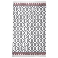 vidaXL Teppich Grau 160x230 cm Baumwolle 