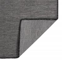vidaXL Buitenkleed platgeweven 120x170 cm grijs
