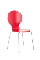 KantoormeubelenPlus Bezoekersstoel Frederiksberg, Non-PVC, Rood