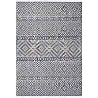 vidaXL Buitenkleed met patroon platgeweven 160x230 cm blauw