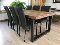 ShopX Leren eetkamerstoel deal, grijs leer, grijze keukenstoelen