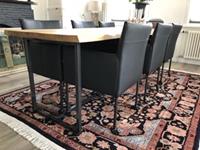 ShopX Leren eetkamerstoel more, zwart leer, zwarte keukenstoelen