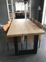 ShopX Leren eetkamerstoel desire, bruin leer, bruine keukenstoelen