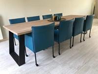 ShopX Leren eetkamerstoel more, grijs leer, grijze keukenstoelen