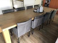 ShopX Leren eetkamerstoel more, grijs leer, grijze keukenstoelen