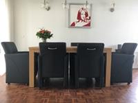 ShopX Leren eetkamerfauteuil pleasure, zwart leer, zwarte keukenstoelen
