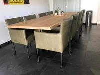ShopX Leren eetkamerstoel desire, groen leer, groene keukenstoelen