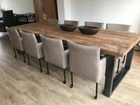 ShopX Leren eetkamerstoel desire, bruin leer, bruine keukenstoelen