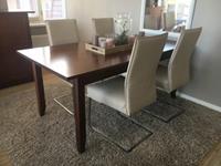 ShopX Leren eetkamerstoel remix, crème leer, crème keukenstoelen