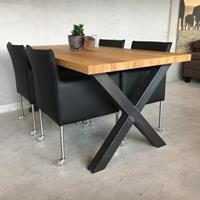 ShopX Leren eetkamerstoel more, zwart leer, zwarte keukenstoelen