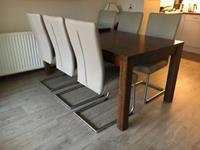 ShopX Leren eetkamerstoel dry, bruin leer, bruine keukenstoelen
