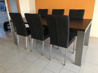 ShopX Leren eetkamerstoel daily, zwart leer, zwarte keukenstoelen