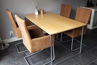 ShopX Leren eetkamerstoel dry, bruin leer, bruine keukenstoelen