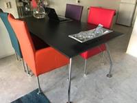 ShopX Leren eetkamerstoel spark, oranjepaarsroodturquoise leer, oranjepaarserodeturquoise keukenstoelen
