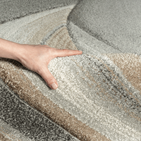Merinos Vloerkleed Golfjes Desing Bruin/Grijs-80 x 150 cm