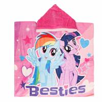 My Little Pony badcape/poncho met roze capuchon voor kinderen - Badcapes/zwembadcapes/strandponcho voor meisjes