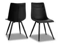 Mobistoxx Set van 2 stoelen XENA zwart