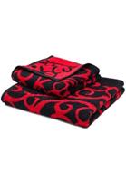 Grace grand spa Handtuch schwarz/rot