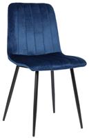 KantoormeubelenPlus Eetkamerstoel Slagelse Fluweel, Blauw