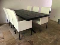 ShopX Leren eetkamerstoel spark, wit leer, witte keukenstoelen