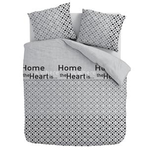 Cotton Rich Collection Dekbedovertrek - Home Is Home - 240x200/220 - 2 Kussenslopen van 60x70 cm - Grijs