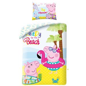 Peppa Pig Dekbedovertrek Ready For The Beach - Eenpersoons - 140 X 200 Cm - Katoen