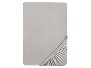 Biberna Jersey hoeslaken, 90-200 x 200-220 cm (90-100 x 200 cm, Grijs)