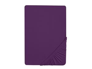 Biberna Jersey hoeslaken (90-100 x 200 cm, Violet)