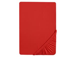 Biberna Jersey hoeslaken, 90-200 x 200-220 cm (90-100 x 200 cm, Rood)