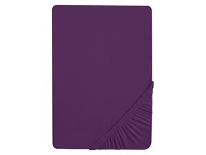 Biberna Jersey hoeslaken, 90-200 x 200-220 cm (180-200 x 200 cm, Violet)