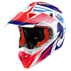 GIVI 60.1 Fresh, Motocrosshelm, Rood-Blauw-Wit