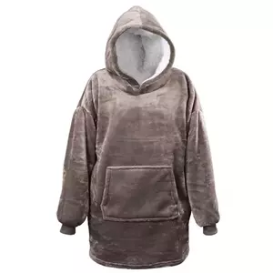 Unique Living Oversized fleece hoodie taupe