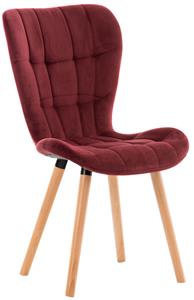 KantoormeubelenPlus Eetkamer - Vergaderstoel Middelfart Velvet, Rood