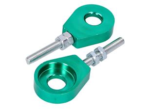 101 Octane Radspanner / Kettenspanner Set Aluminium Groen geanodiseerd 12mm