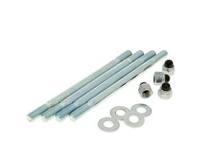 Tapeindenset Cilinder met moeren M7x115mm voor Minarelli AM, Generic, KSR-Moto, Keeway, Motobi, Ride, CPI, 1E40MA, 1E40MB