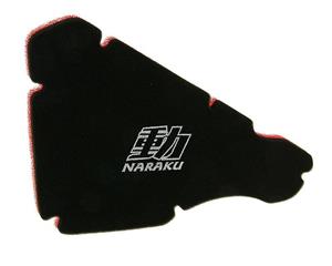 Naraku Luchtfilter element  Double Layer voor Piaggio NRG, NTT, Storm, TPH