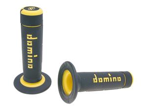 Domino Handvaten set  A020 Off-Road Halbwaffel zwart / geel