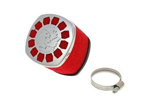 Malossi Luchtfilter  Red Filter E14 32mm recht rood-Chrom