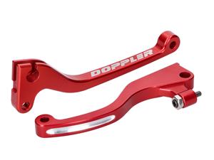 Doppler Remhevel en Koppelingshevel Set  CNC rood voor Sherco SE, SM 11- (met J.Juan Rem)