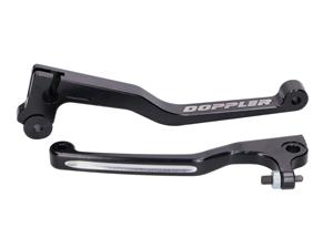 Doppler Remhevel en Koppelingshevel Set  CNC zwart voor Beta RR 2012- (met GRIMECA Rem)