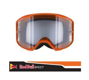 SPECT Red Bull Strive Mx Goggles Single Lens Black Orange Clear