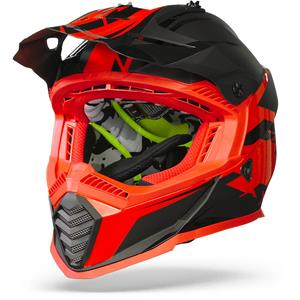LS2 MX437 Fast Evo Roar Matt Black Red Offroad Helmet