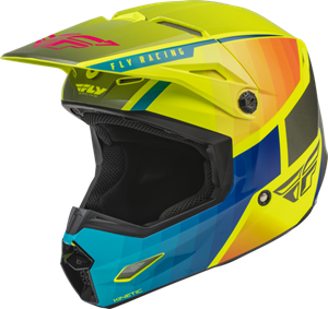 FLY Racing Kinetic Drift Blue Hi-Vis Charcoal Offroad Helmet