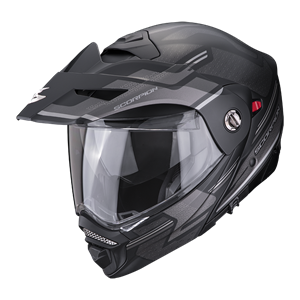 Scorpion ADX-2 Carrera Matt Black-Silver Adventure Helmet